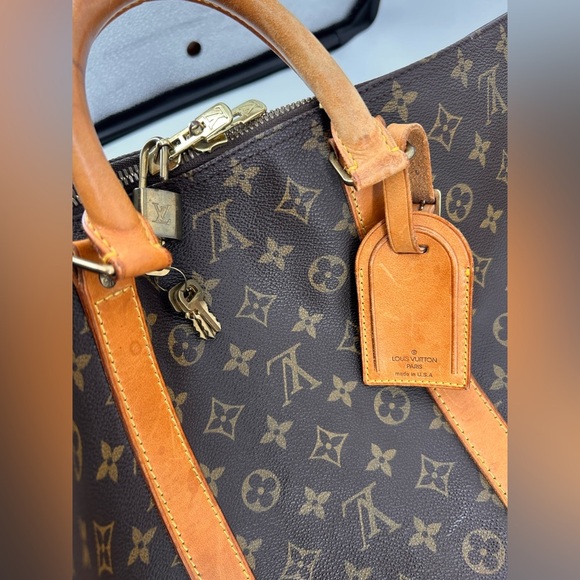 Louis Vuitton Keepall Bandolier 60 Monogram Canvas Travel Bag SD0946 Vintage - Picture 4 of 16